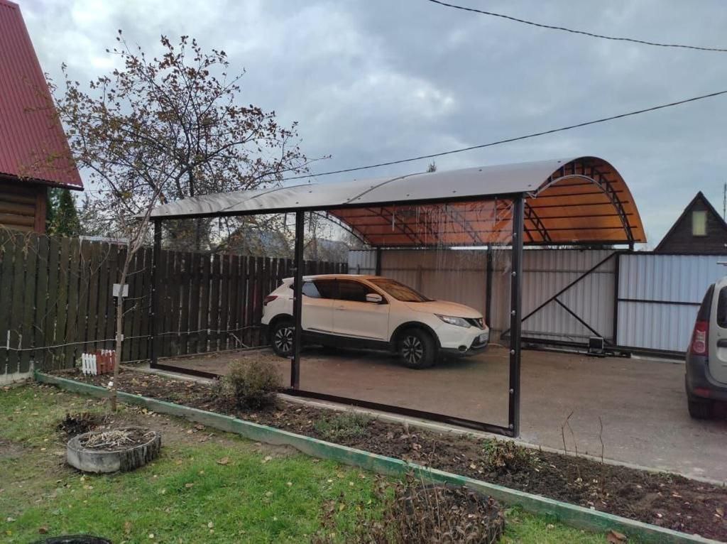 Прозрачные шторы ПВХ для навеса под автомобиль в посёлке Бурмакино